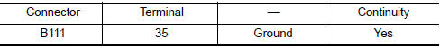 Nissan Maxima. GROUND CIRCUIT CHECK