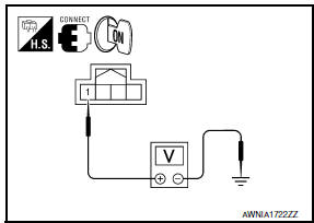 Nissan Maxima. CHECK POWER SUPPLY CIRCUIT (REAR VIEW CAMERA SIDE)