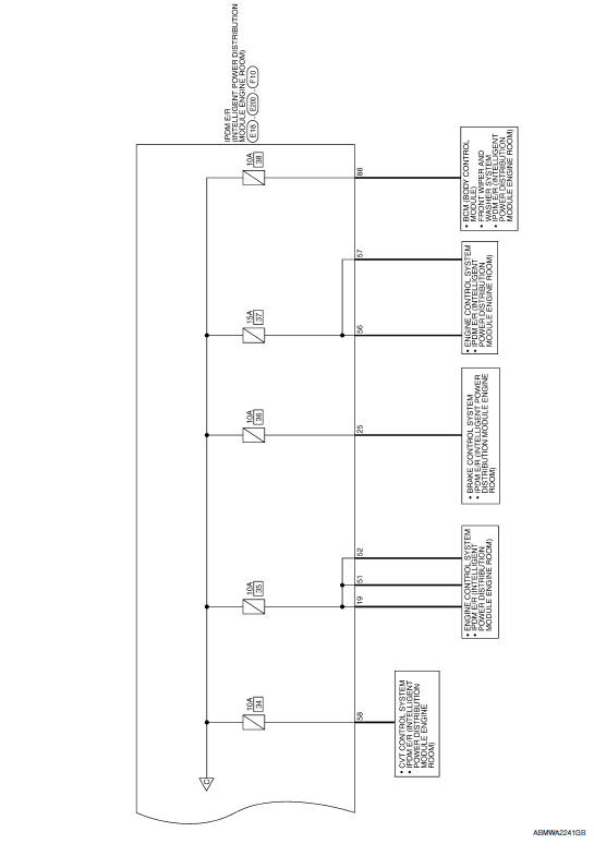 Nissan Maxima. Wiring Diagram -Ignition Power Supply -