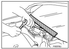 Nissan Maxima. Precaution for Procedure without Cowl Top Cover