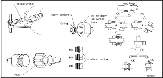 Nissan Maxima. O-RING AND REFRIGERANT CONNECTION