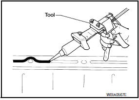 Nissan Maxima. LIQUID GASKET APPLICATION PROCEDURE