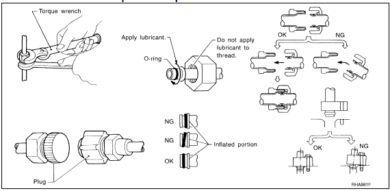 Nissan Maxima. O-RING AND REFRIGERANT CONNECTION