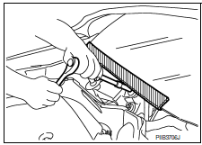 Nissan Maxima. Procedure without Cowl Top Cover