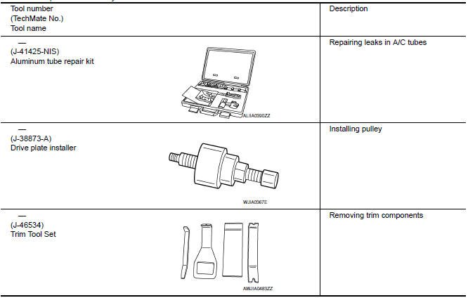 Nissan Maxima. Special Service Tool