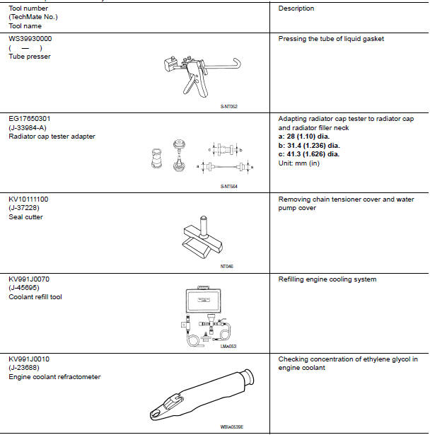 Nissan Maxima. Special Service Tool