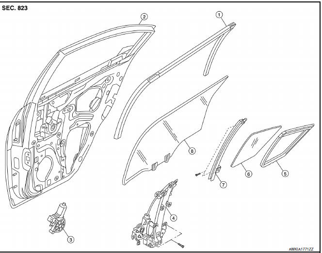 Nissan Maxima. Exploded View