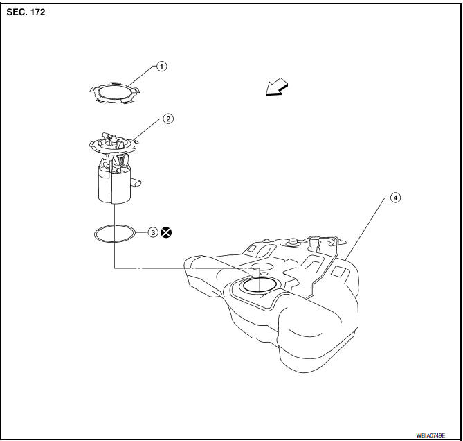 Nissan Maxima. Exploded View