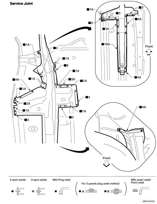 Nissan Maxima. Front Side Member Assembly