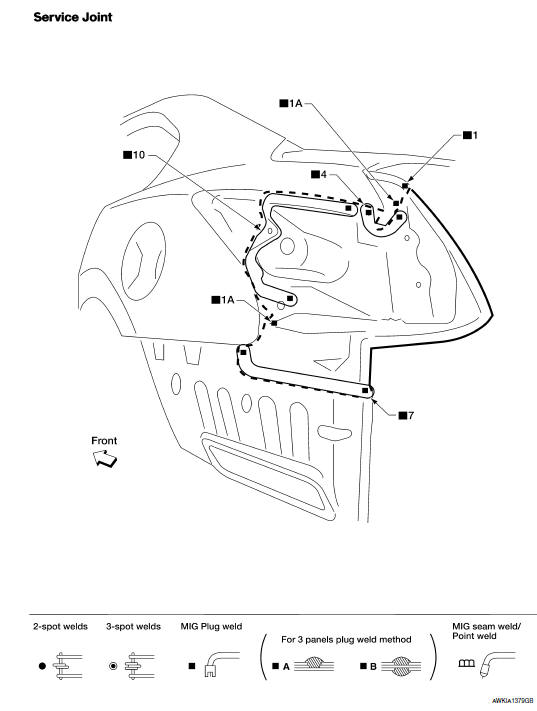 Nissan Maxima. Tail Lamp Housing Base