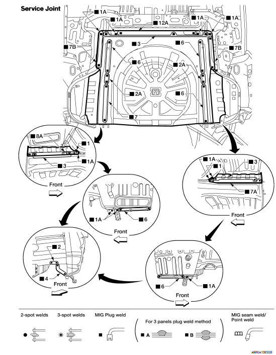 Nissan Maxima. Rear Floor Rear