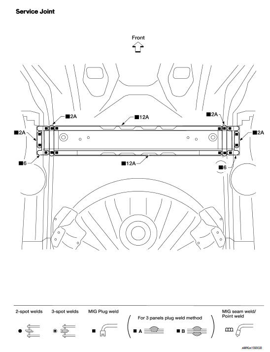 Nissan Maxima. Rear Center Crossmember