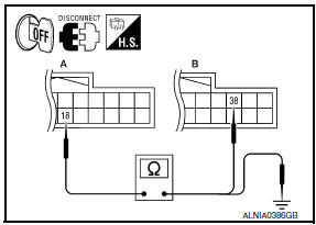 Nissan Maxima. CHECK CONTINUITY RGB (B: BLUE) SIGNAL CIRCUIT