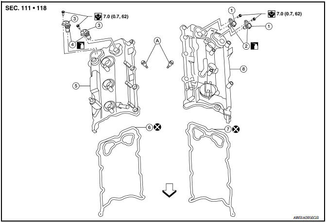 Nissan Maxima. Exploded View