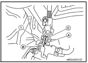 Nissan Maxima. Hole Cover Seal, Hole Cover and Lower Shaft Assembly