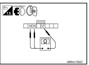 Nissan Maxima. CHECK STEERING WHEEL AUDIO CONTROL SWITCH RESISTANCE