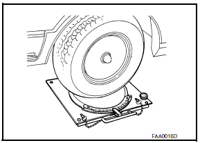 Nissan Maxima. FRONT WHEEL TURNING ANGLE