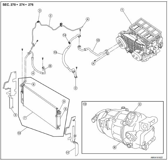 Nissan Maxima. Component Part Location