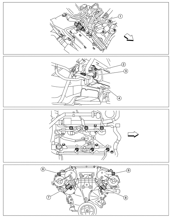 Nissan Maxima. Component Parts Location