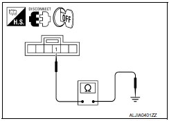 Nissan Maxima. CHECK ADP STEERING SWITCH (TILT & TELESCOPIC SWITCH) GROUND CIRCUIT