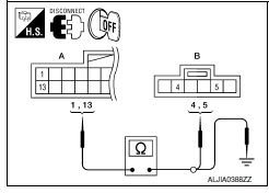 Nissan Maxima. CHECK TILT SWITCH CIRCUIT