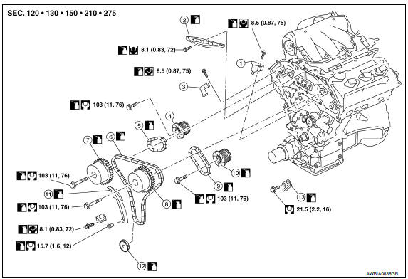 Nissan Maxima. Exploded View