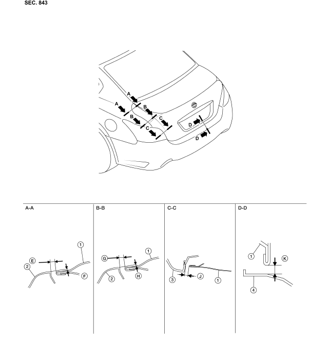 Nissan Maxima. TRUNK LID ASSEMBLY : Adjustment