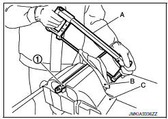 Nissan Maxima. TRUNK LID STAY : Disposal