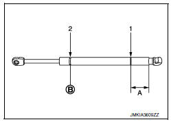 Nissan Maxima. TRUNK LID STAY : Disposal