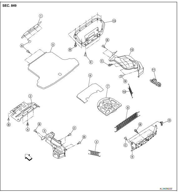 Nissan Maxima. Exploded View