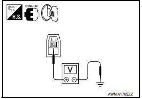 Nissan Maxima. CHECK AV CONTROL UNIT VOLTAGE