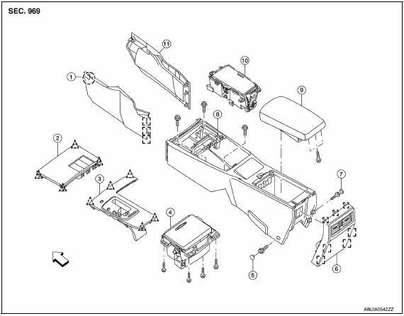 Nissan Maxima. Exploded View