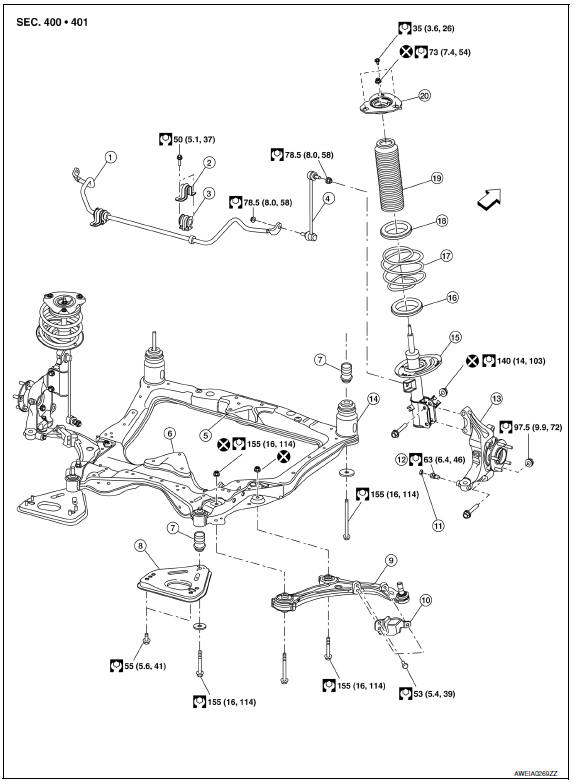 Nissan Maxima. Exploded View