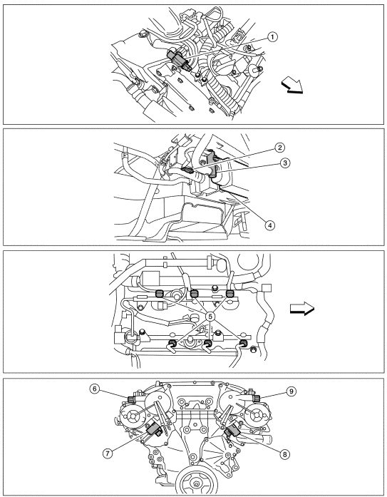 Nissan Maxima. Component Parts Location