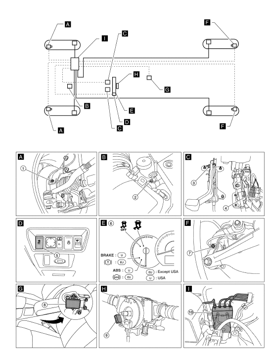 Nissan Maxima. Component Parts Location