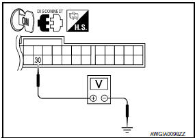 Nissan Maxima. CHECK HARNESS BETWEEN COMBINATION METER AND POWER STEERING CONTROL UNIT FOR SHORT