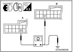 Nissan Maxima. CHECK CONTINUITY VERTICAL SYNCHRONIZING (VP) SIGNAL CIRCUIT