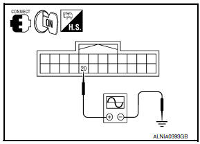 Nissan Maxima. CHECK VERTICAL SYNCHRONIZING (VP) SIGNAL