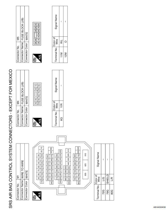 Nissan Maxima. Wiring Diagram - Except Mexico