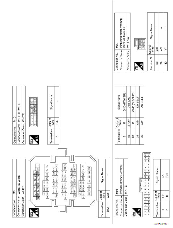 Nissan Maxima. Wiring Diagram - Except Mexico