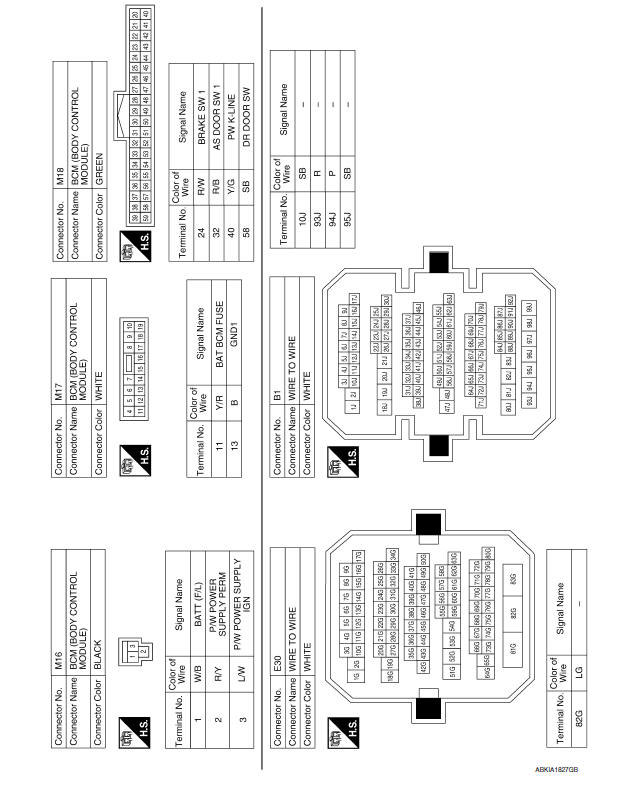 Nissan Maxima. POWER WINDOW SYSTEM