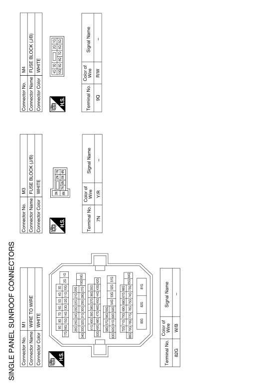 Nissan Maxima Service and Repair Manual - Wiring diagram - Roof