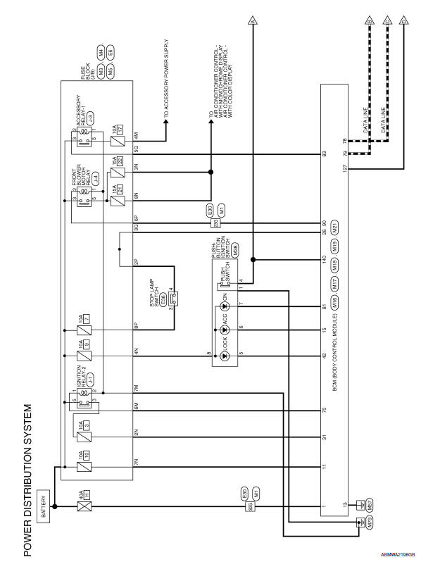 Nissan Maxima Service and Repair Manual - Wiring diagram - Power control  system Diagrama De Cableado Nissan Maxima