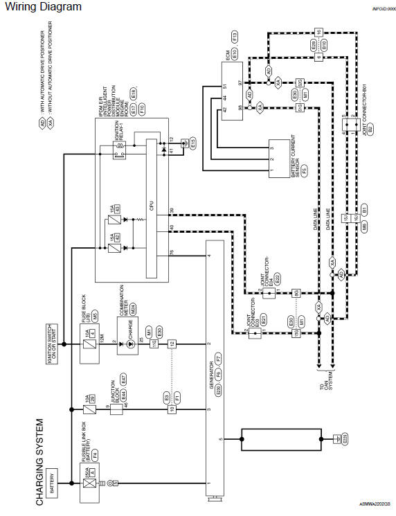 Nissan Maxima. CHARGING SYSTEM