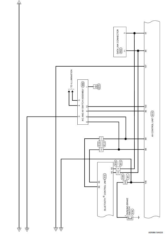 Nissan Maxima. Wiring Diagram - Without BOSE Audio System Without Navigation System