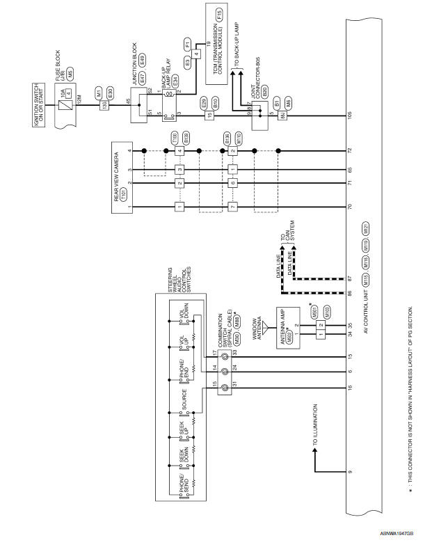 Nissan Maxima. Wiring Diagram - Without BOSE Audio System Without Navigation System