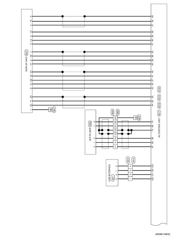 Nissan Maxima. Wiring Diagram - Without BOSE Audio System Without Navigation System