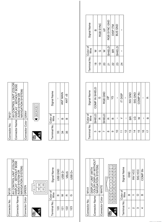 Nissan Maxima. Wiring Diagram - Without BOSE Audio System Without Navigation System