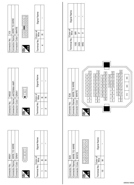 Nissan Maxima. Wiring Diagram - Without BOSE Audio System Without Navigation System