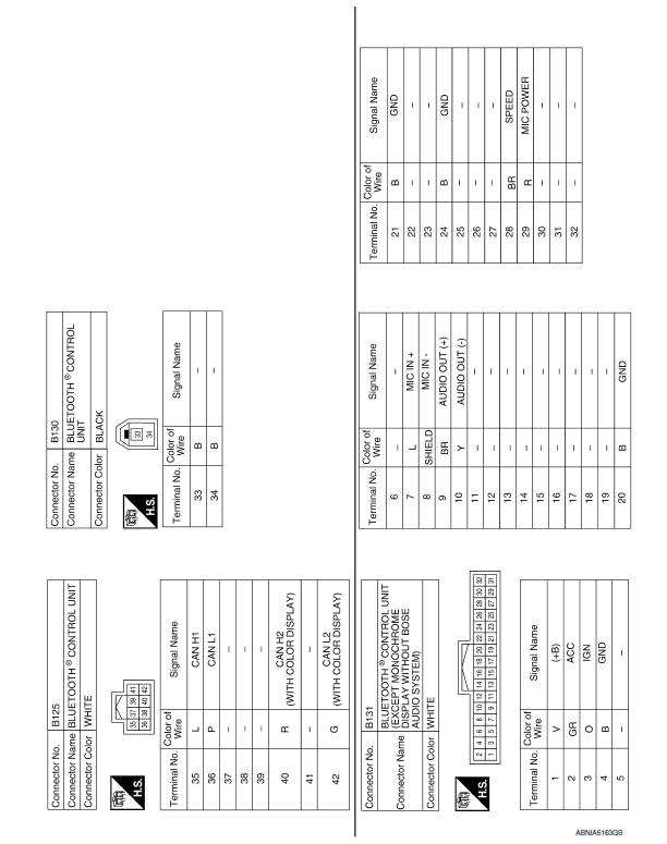 Nissan Maxima. Wiring Diagram - Without BOSE Audio System Without Navigation System